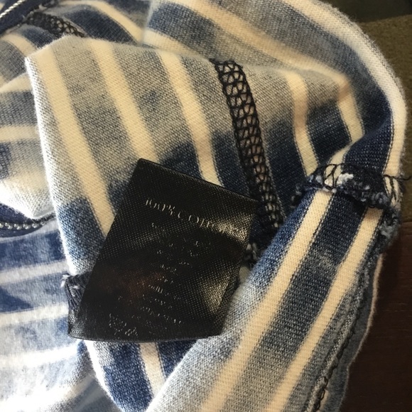 DEAR JOHN LONG SLEEVE DISTRESSED STRIPE WITH ZIP - Picture 5 of 7